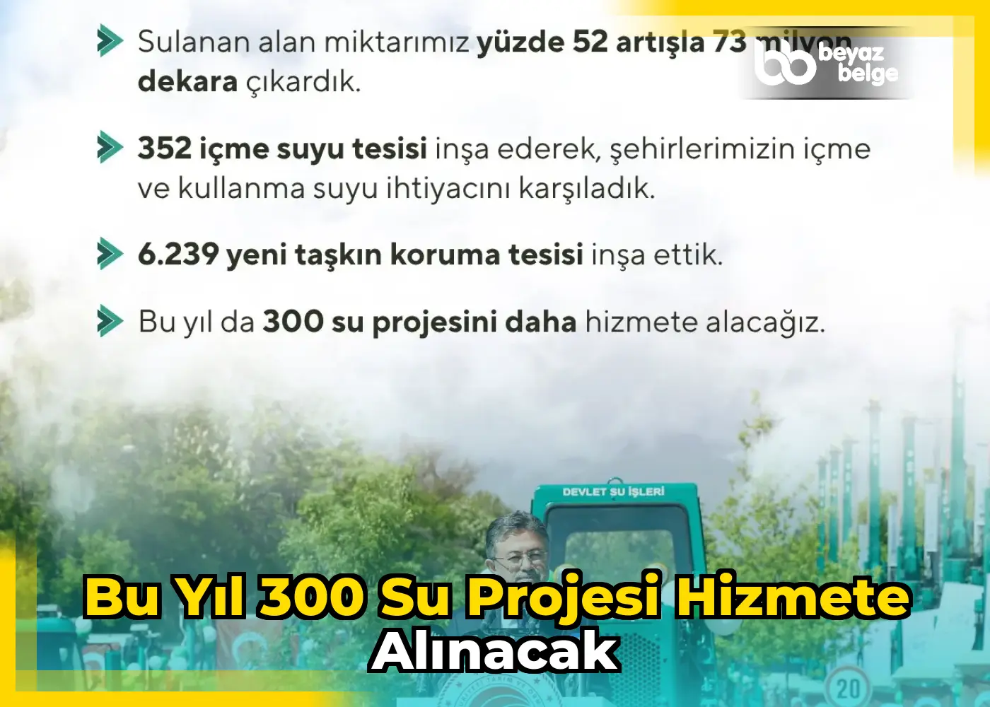Bu yıl 300 su projesi hizmete alınacak