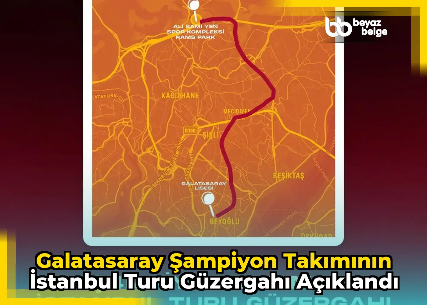 Galatasaray Şampiyon Takımının İstanbul Turu Güzergahı Açıklandı