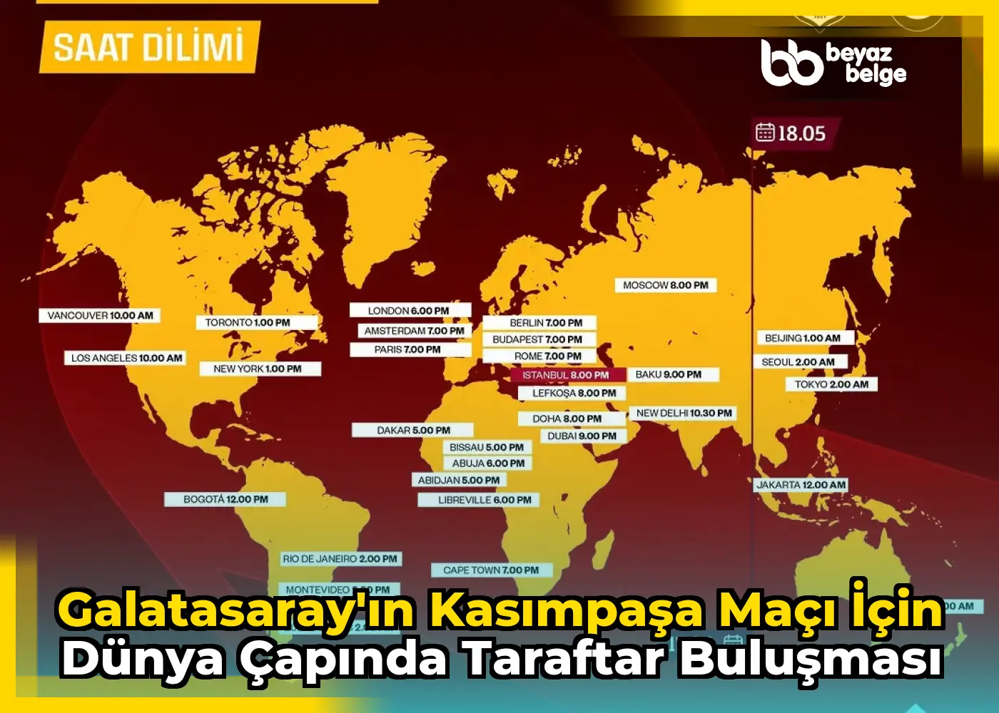 Galatasaray'ın Kasımpaşa Maçı İçin Dünya Çapında Taraftar Buluşması