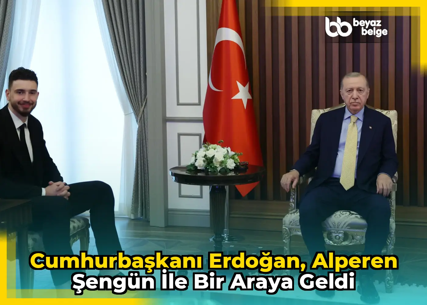 Cumhurbaşkanı Erdoğan, Alperen Şengün ile bir araya geldi