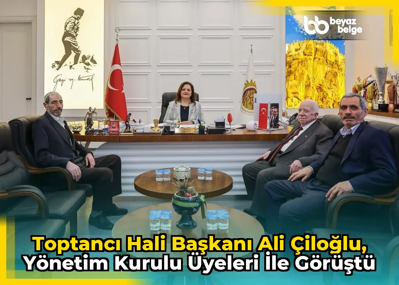 Toptancı Hali Başkanı Ali Çiloğlu, Yönetim Kurulu Üyeleri İle Görüştü