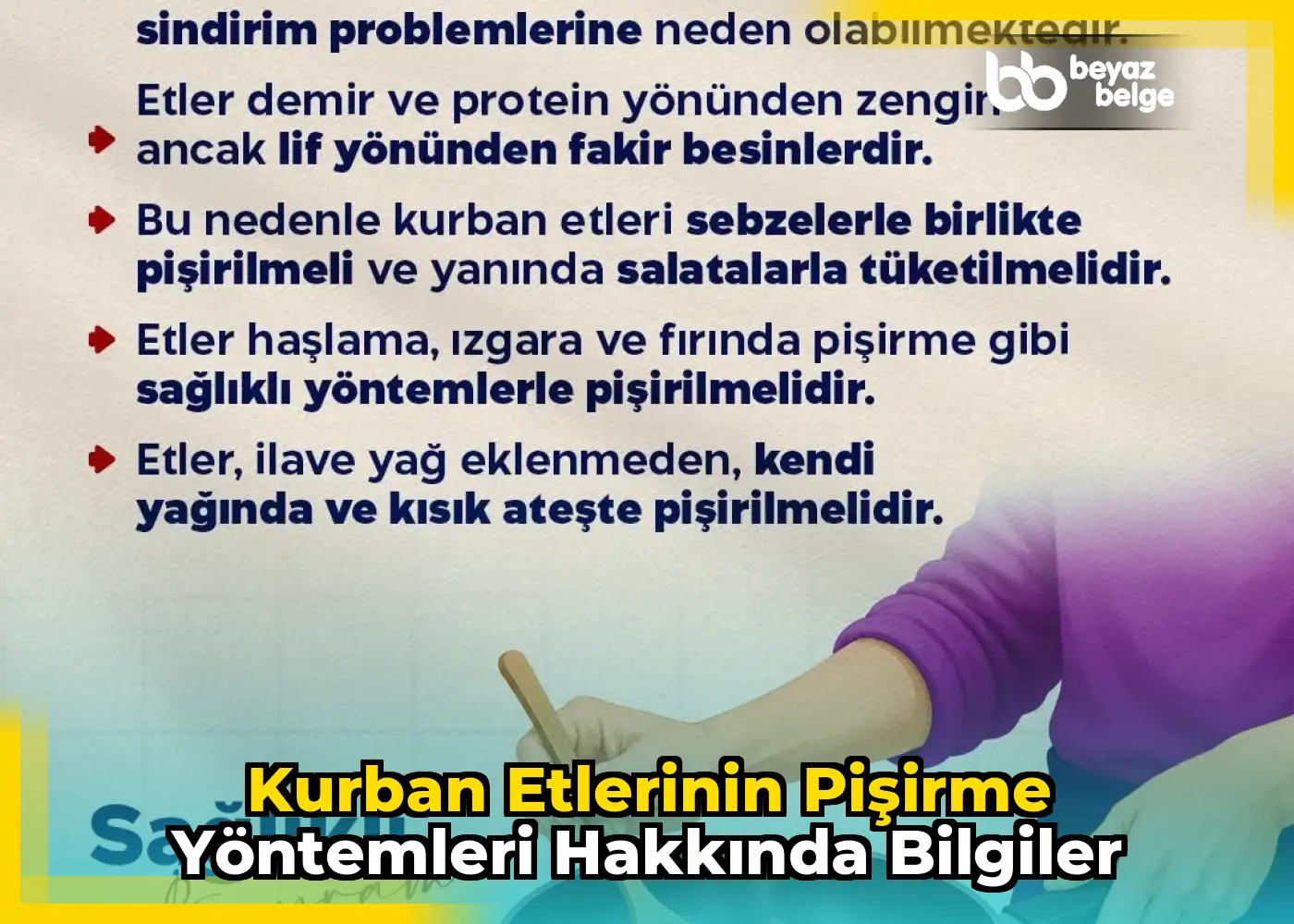 Kurban etlerinin pişirme yöntemleri hakkında bilgiler
