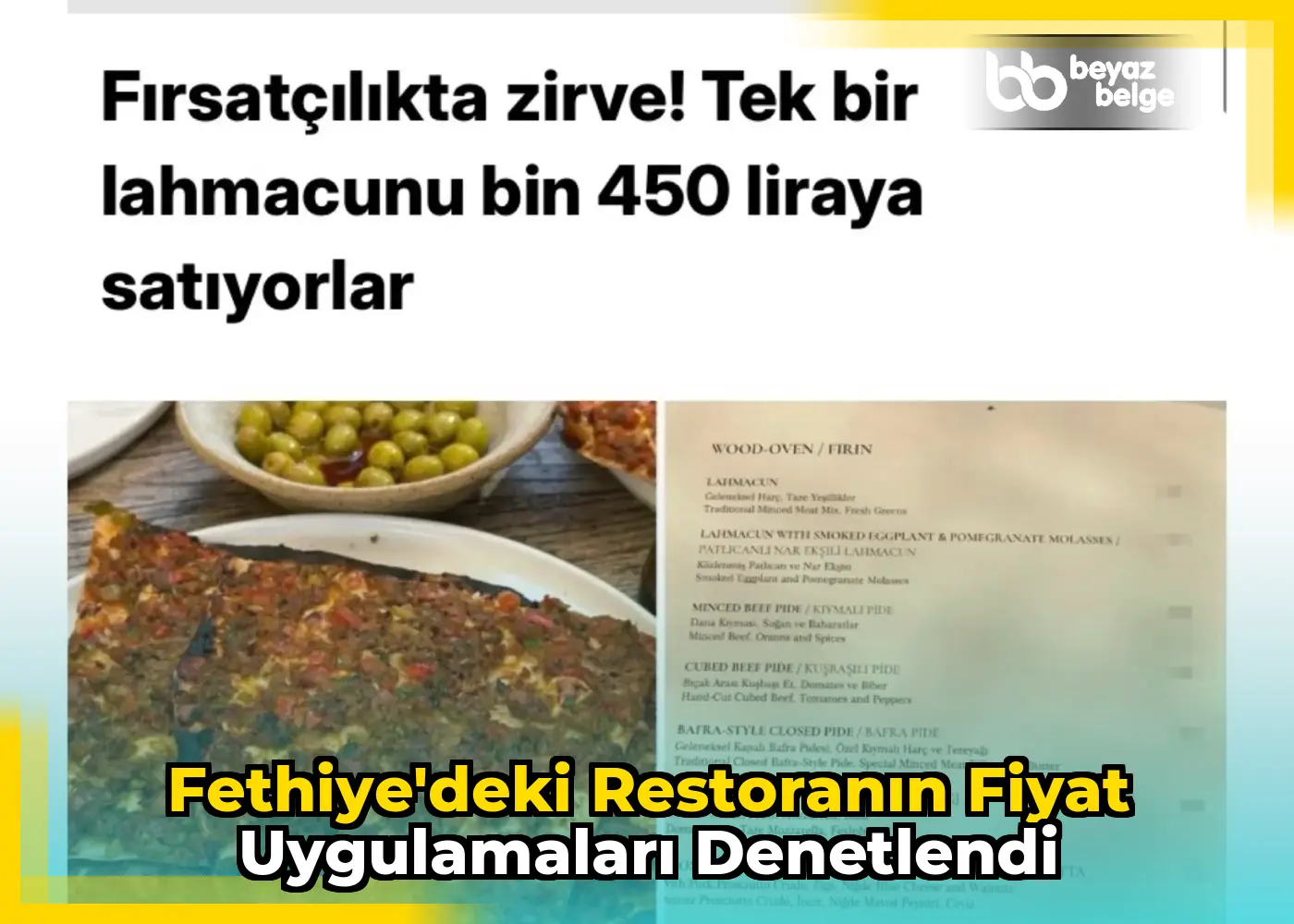 Fethiye'deki Restoranın Fiyat Uygulamaları Denetlendi