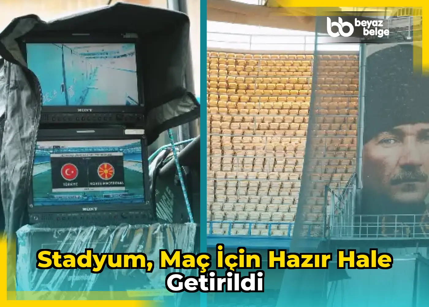 Stadyum, maç için hazır hale getirildi