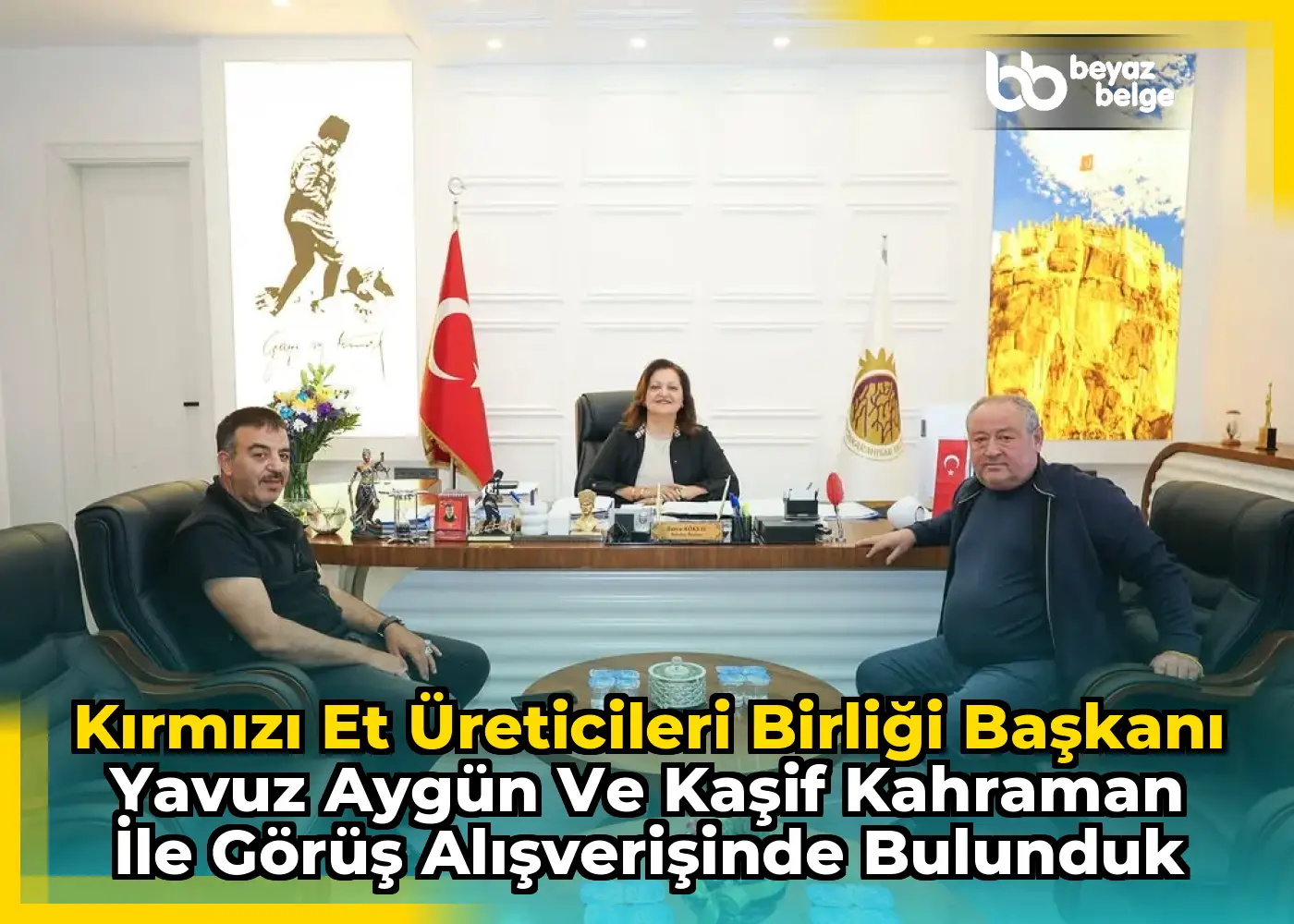 Kırmızı Et Üreticileri Birliği Başkanı Yavuz Aygün ve Kaşif Kahraman ile Görüş Alışverişinde Bulunduk