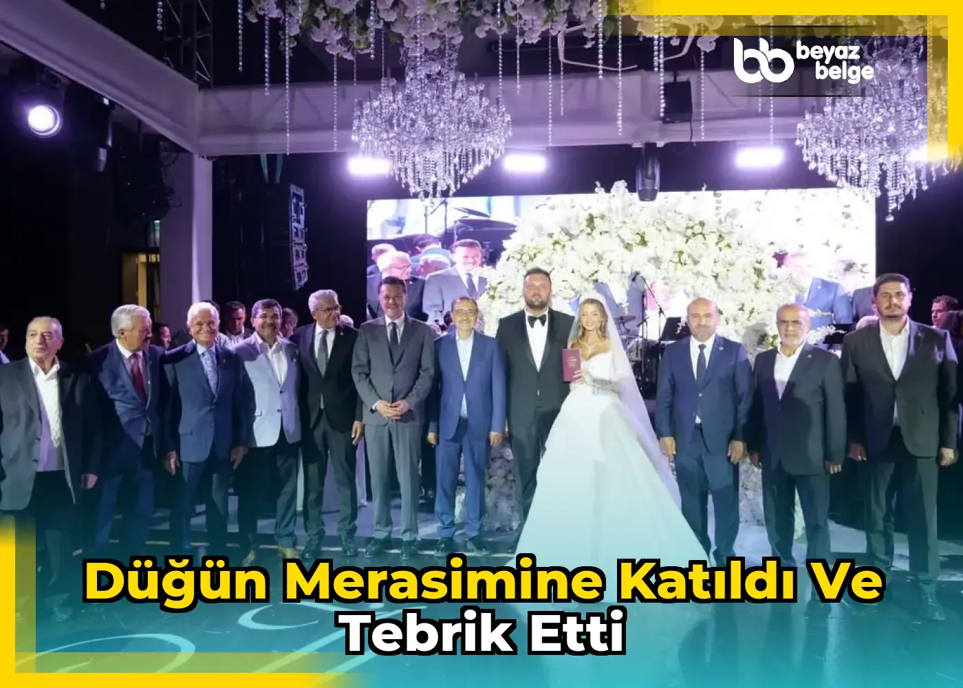 Düğün merasimine katıldı ve tebrik etti