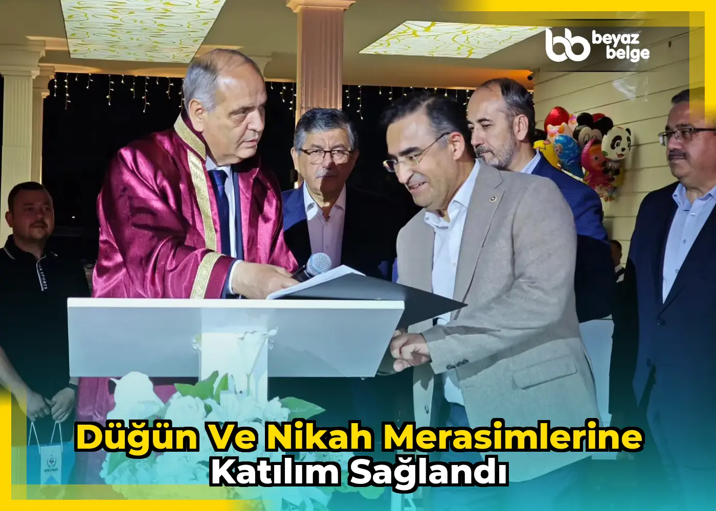 Düğün ve nikah merasimlerine katılım sağlandı