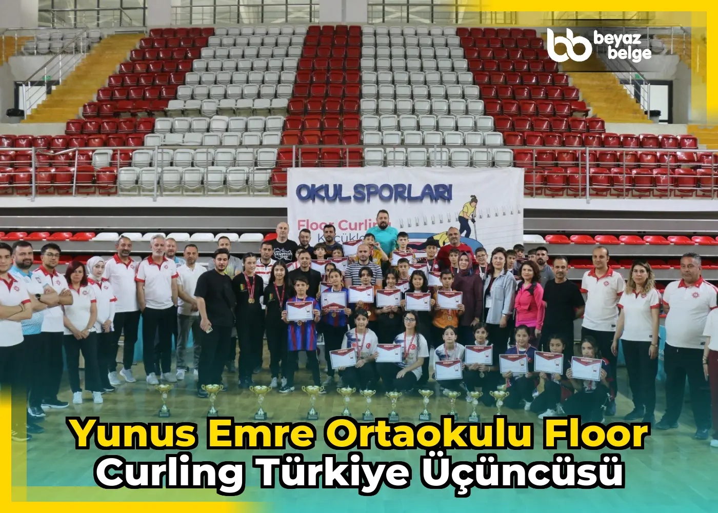 Yunus Emre Ortaokulu Floor Curling Türkiye Üçüncüsü
