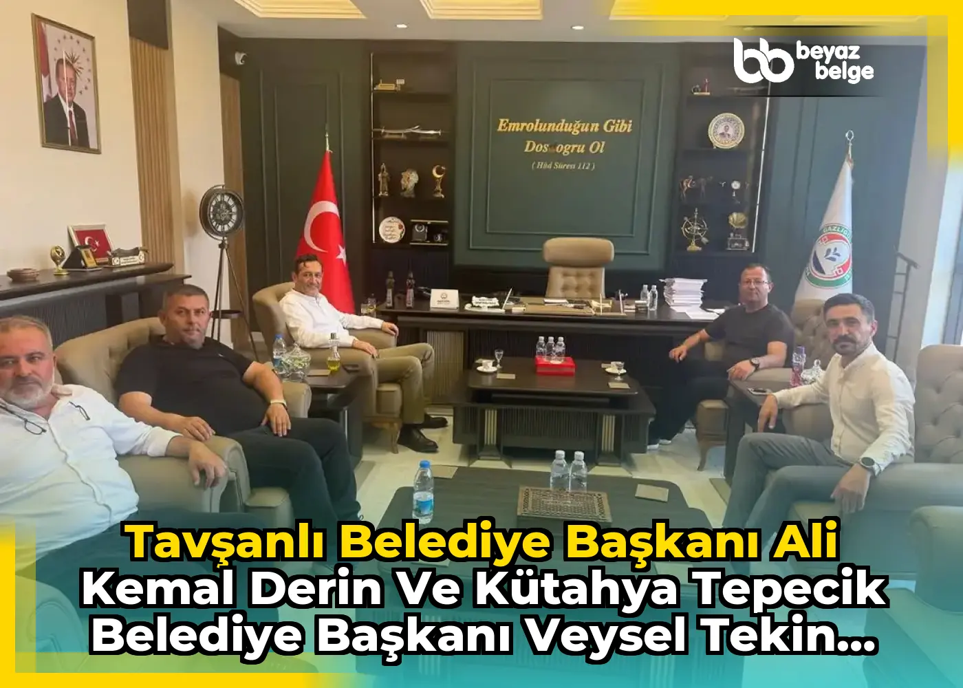 Tavşanlı Belediye Başkanı Ali Kemal Derin ve Kütahya Tepecik Belediye Başkanı Veysel Tekin Gazlıgöl Belediye Başkanı Mustafa Güngör'ü Ziyaret Etti