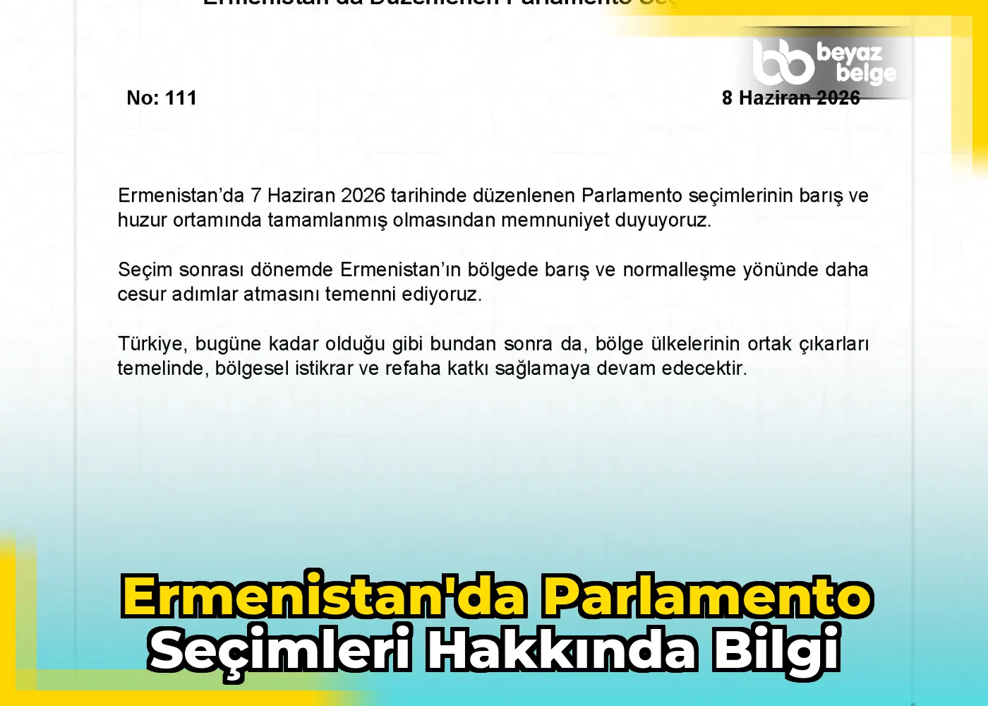 Ermenistan'da Parlamento Seçimleri Hakkında Bilgi