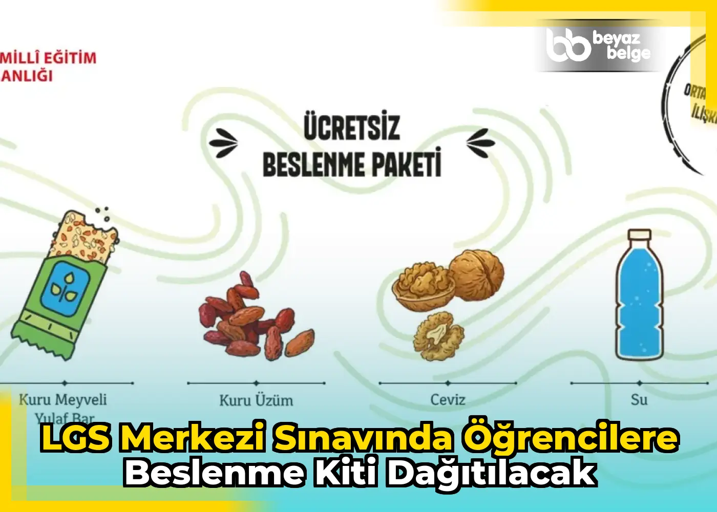 LGS Merkezi Sınavında Öğrencilere Beslenme Kiti Dağıtılacak