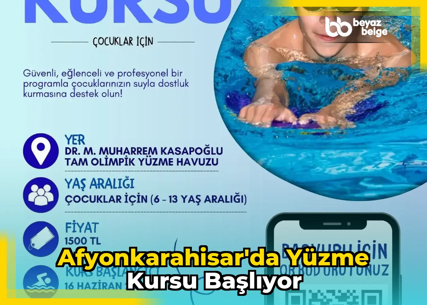 Afyonkarahisar'da Yüzme Kursu Başlıyor