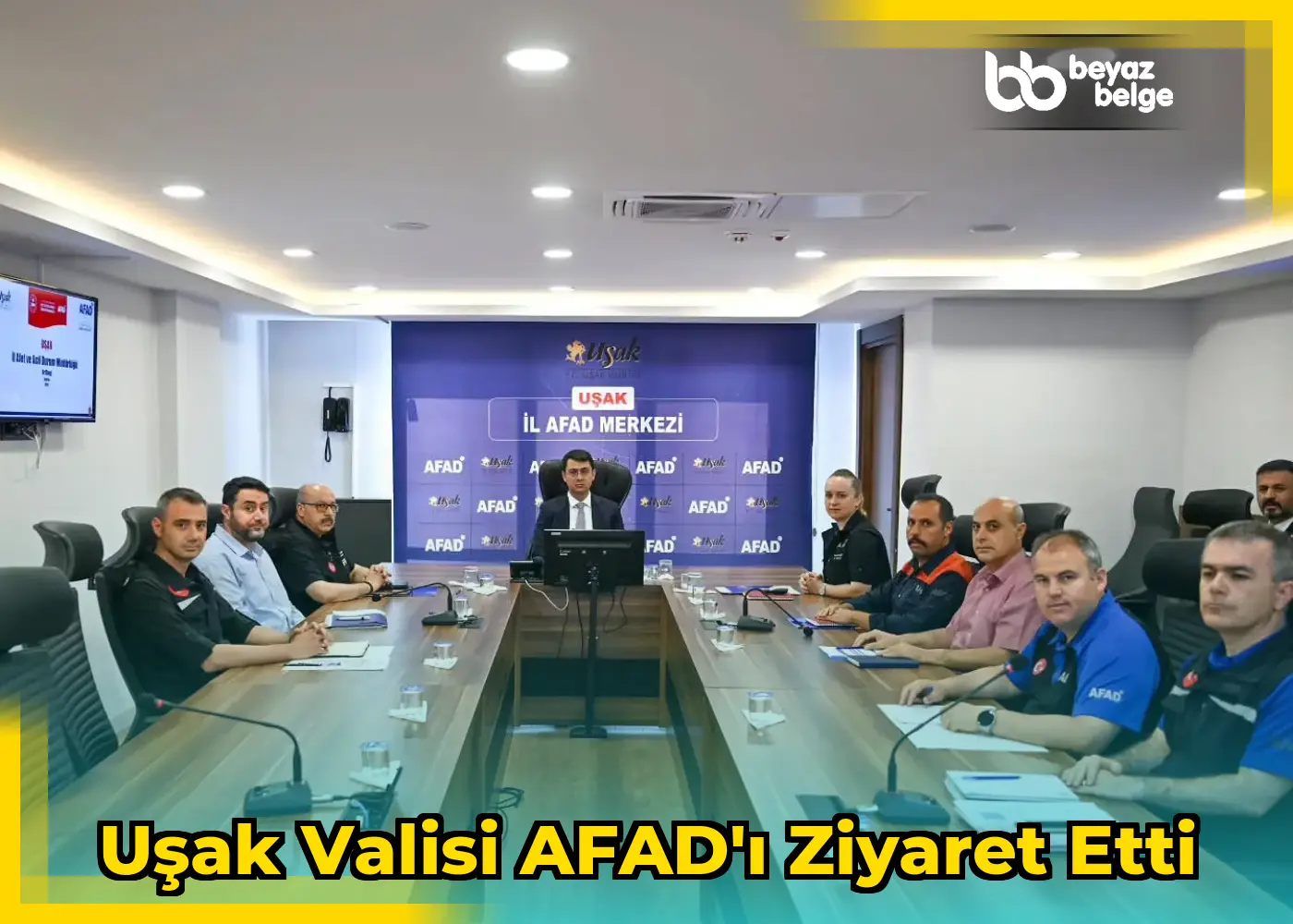 Uşak Valisi AFAD'ı ziyaret etti