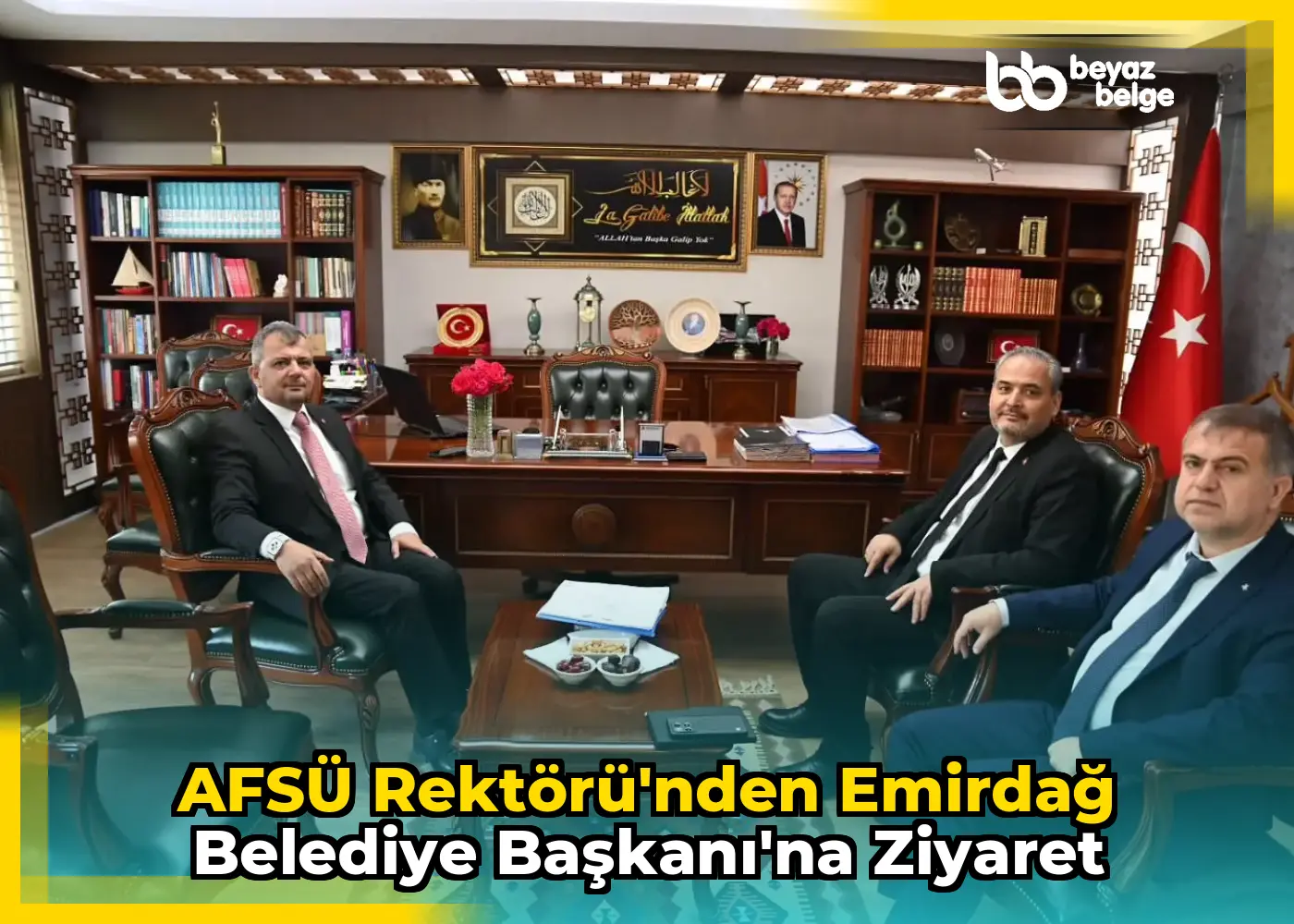 AFSÜ Rektörü'nden Emirdağ Belediye Başkanı'na ziyaret