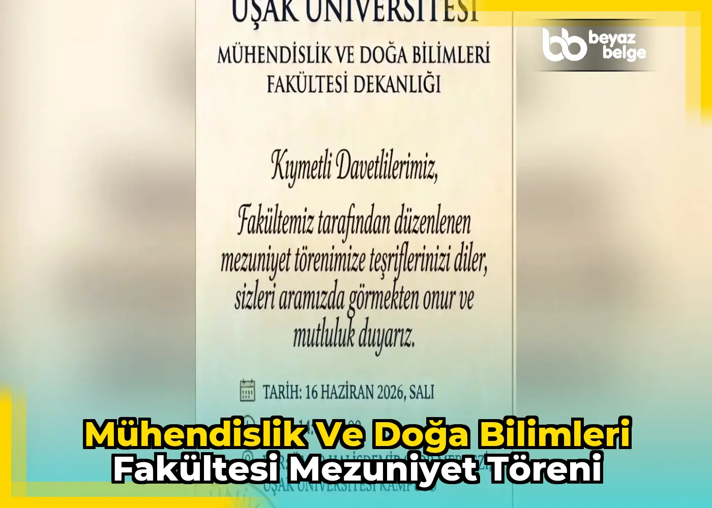 Mühendislik ve Doğa Bilimleri Fakültesi Mezuniyet Töreni