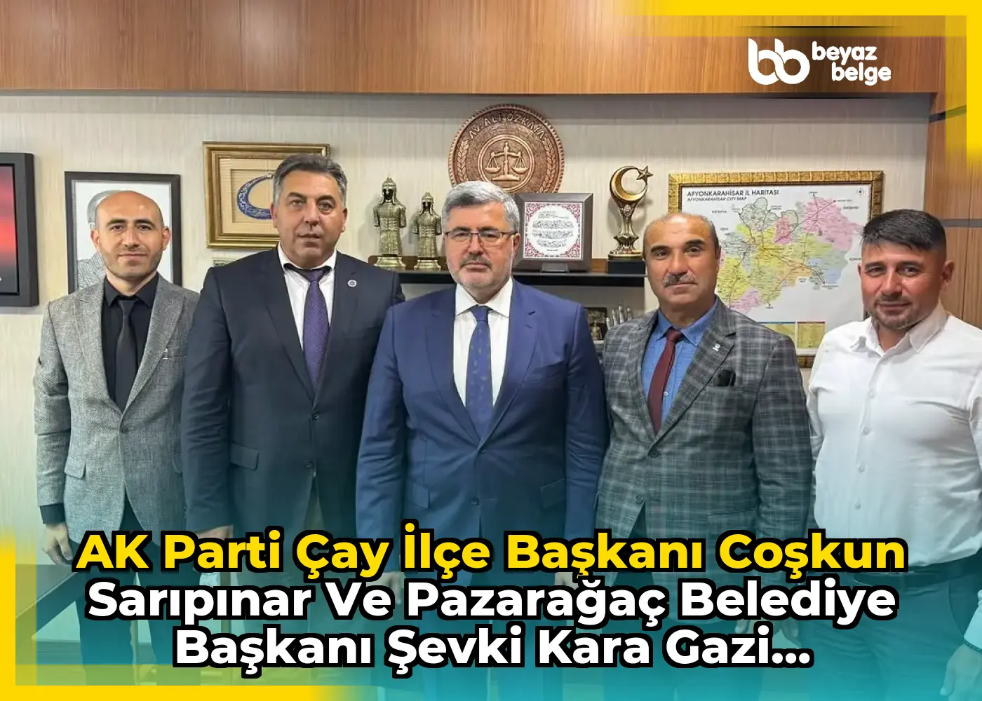 AK Parti Çay İlçe Başkanı Coşkun Sarıpınar ve Pazarağaç Belediye Başkanı Şevki Kara Gazi Meclisinde Misafir Edildi