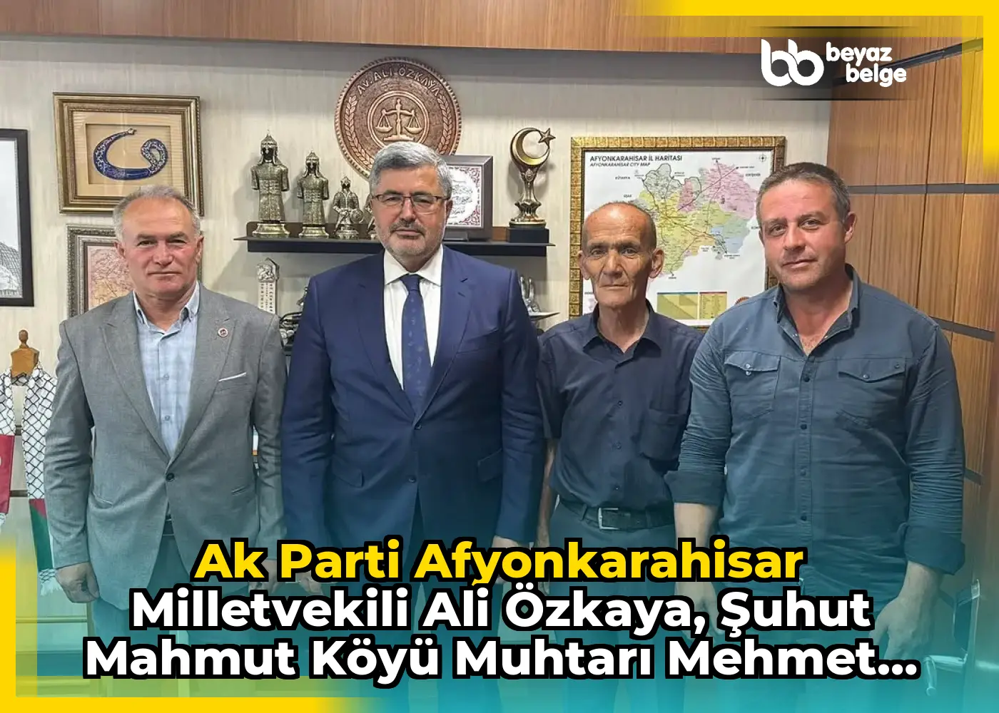 Ak Parti Afyonkarahisar Milletvekili Ali Özkaya, Şuhut Mahmut Köyü Muhtarı Mehmet Kuzu ve Hemşerilerini Gazi Meclisinde Ağırladı