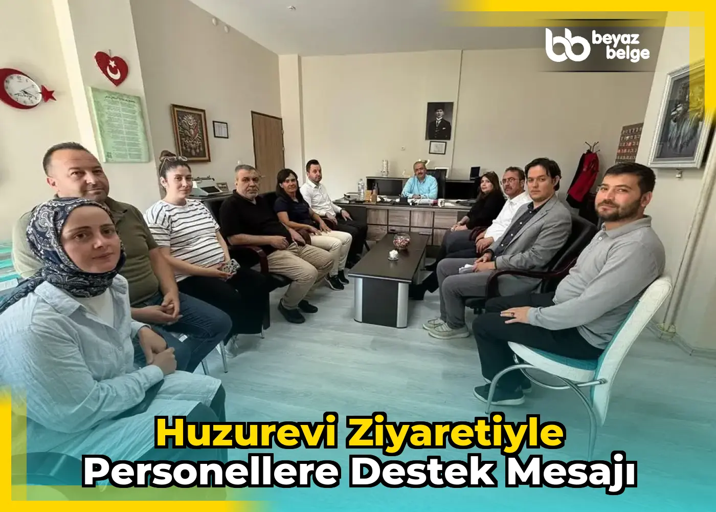 Huzurevi Ziyaretiyle Personellere Destek Mesajı