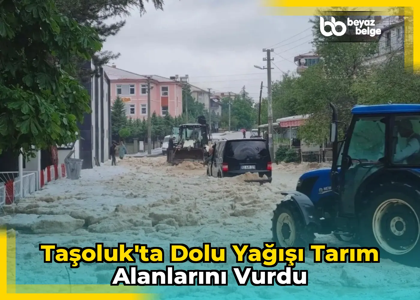 Taşoluk'ta Dolu Yağışı Tarım Alanlarını Vurdu