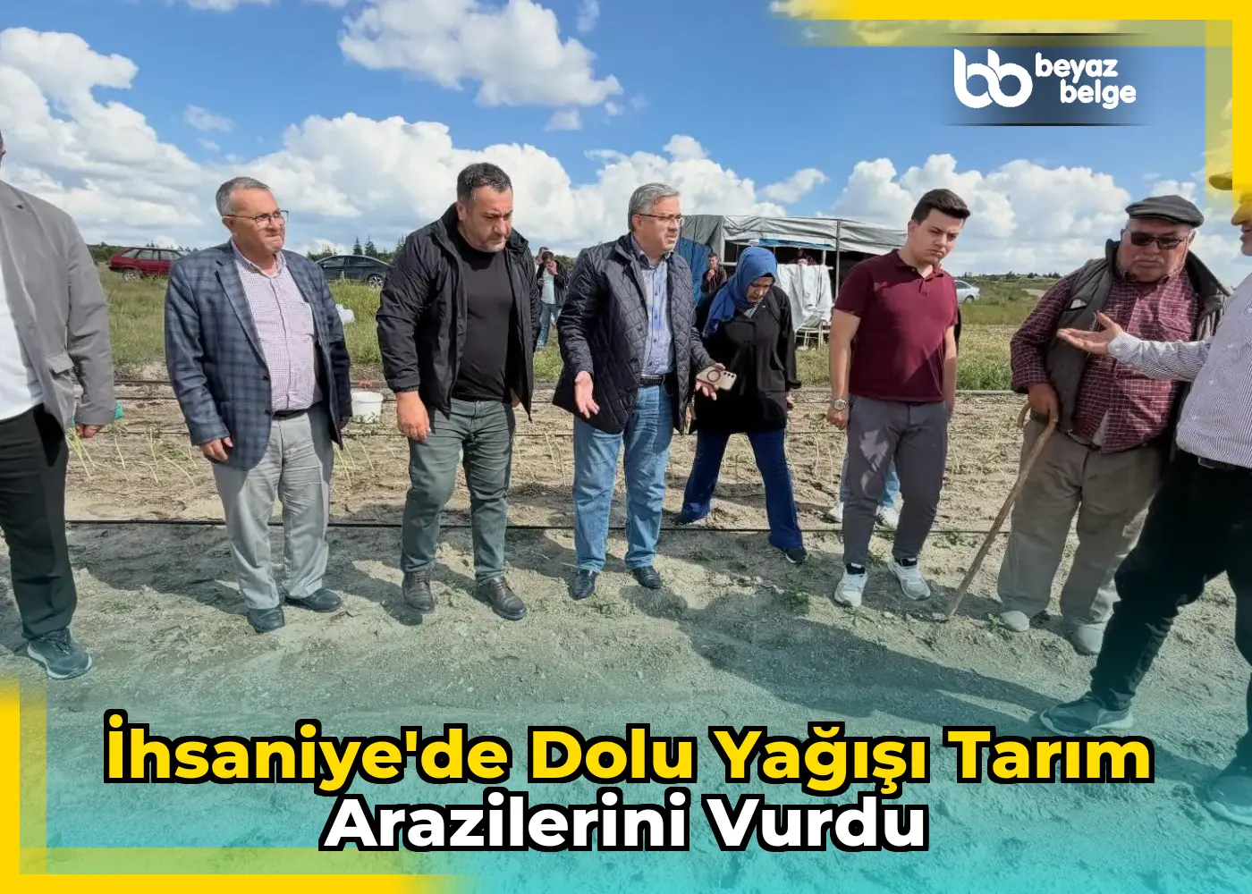 İhsaniye'de Dolu Yağışı Tarım Arazilerini Vurdu