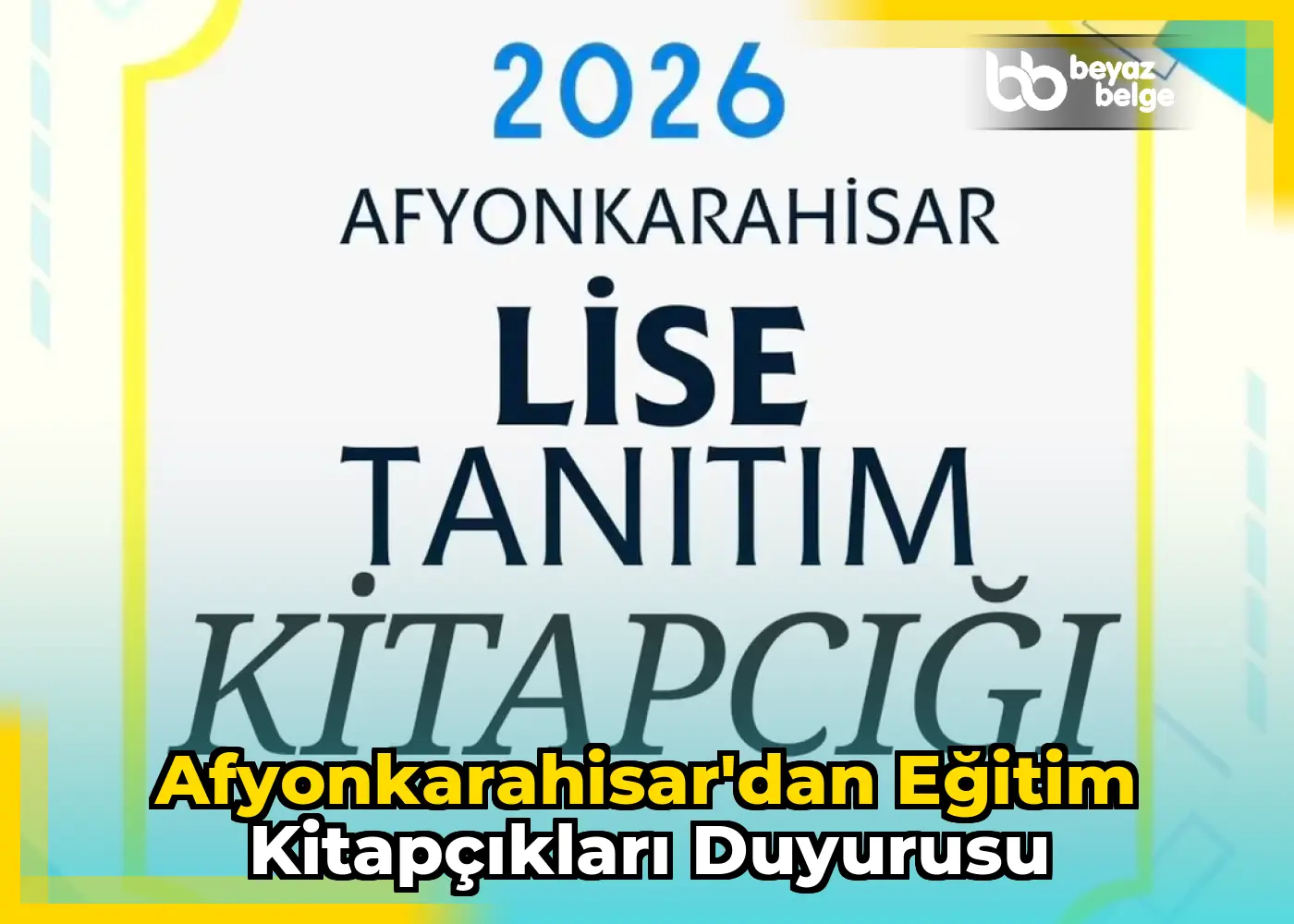 Afyonkarahisar'dan Eğitim Kitapçıkları Duyurusu