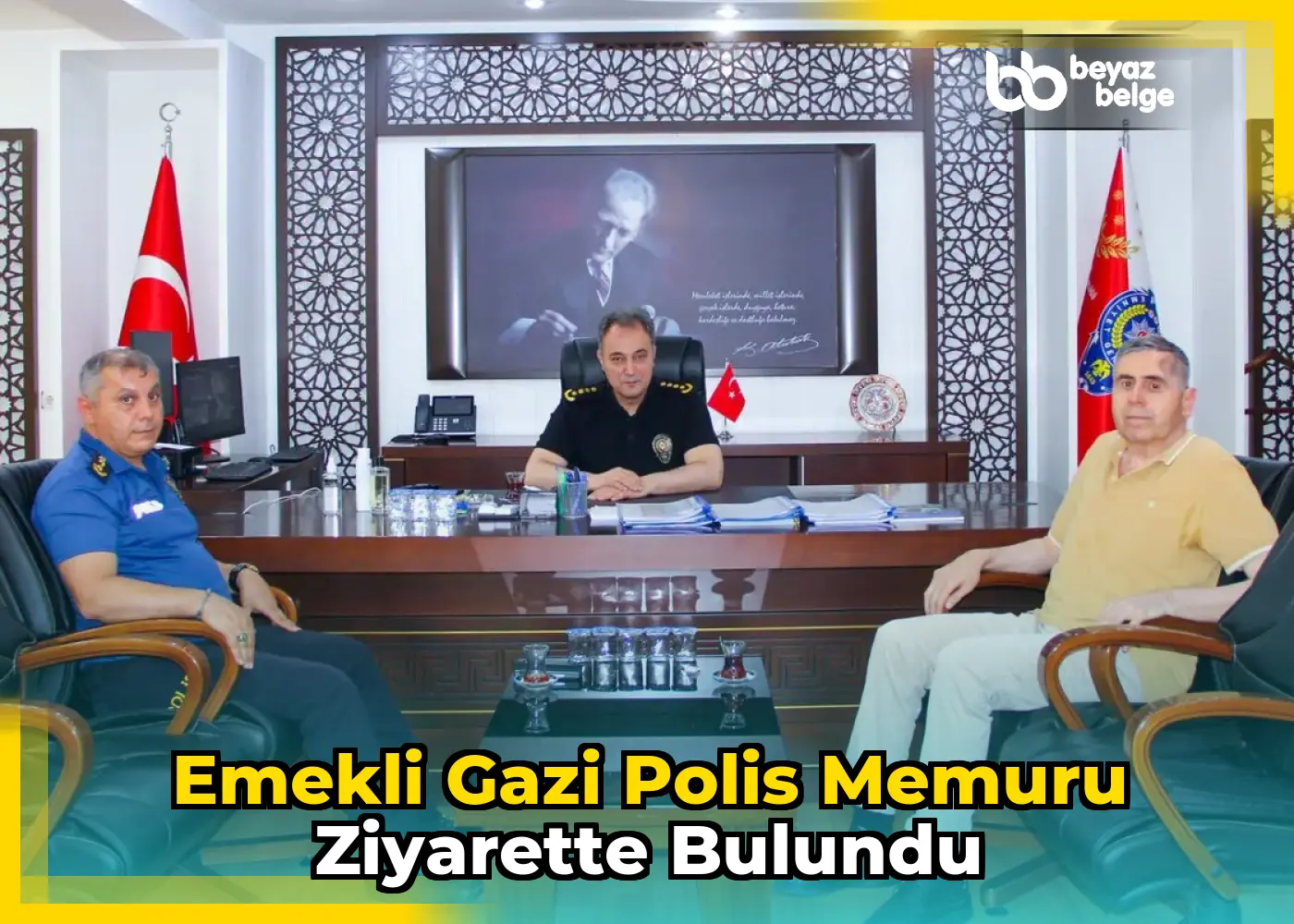 Emekli Gazi Polis Memuru Ziyarette Bulundu