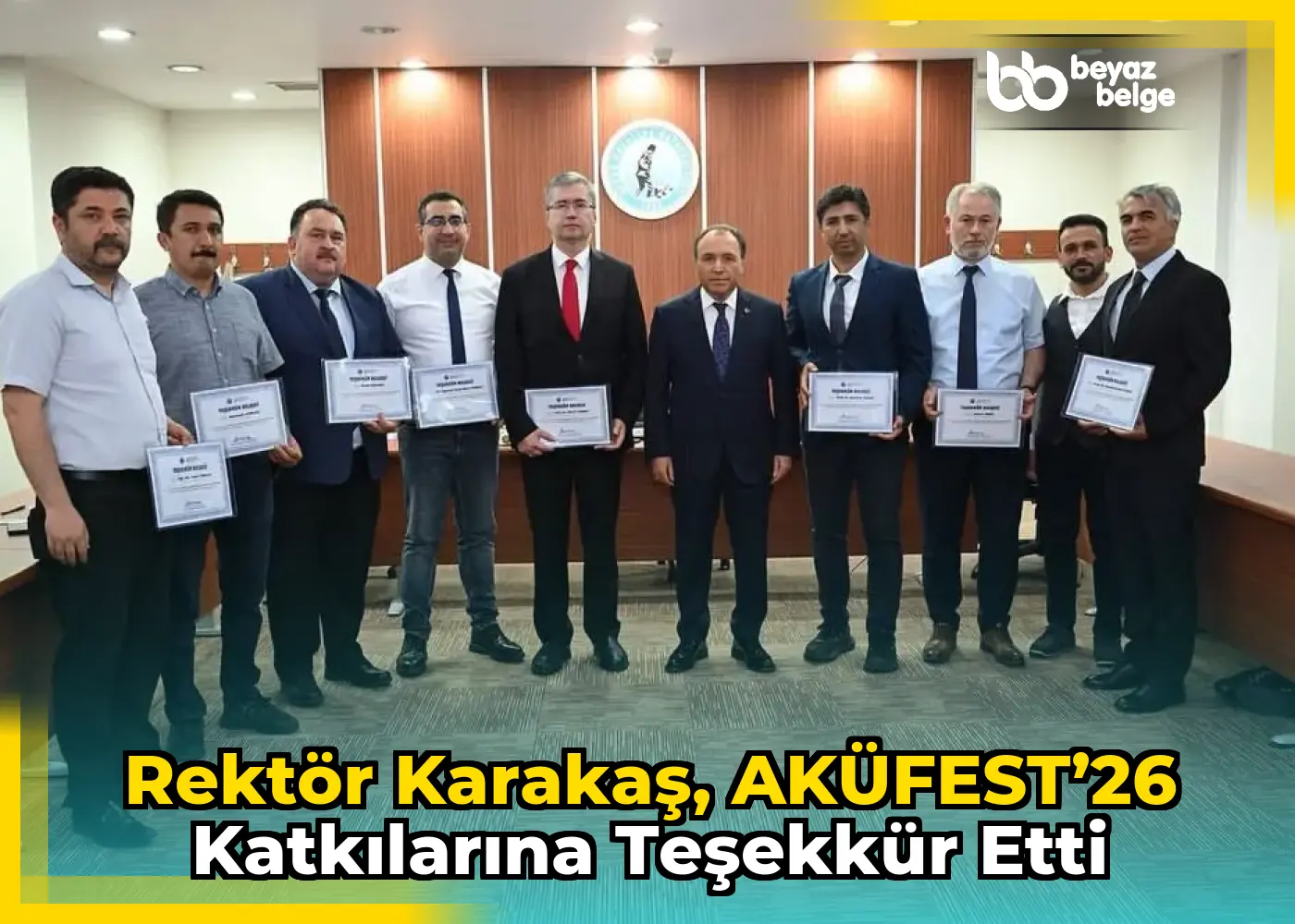 Rektör Karakaş, AKÜFEST’26 Katkılarına Teşekkür Etti