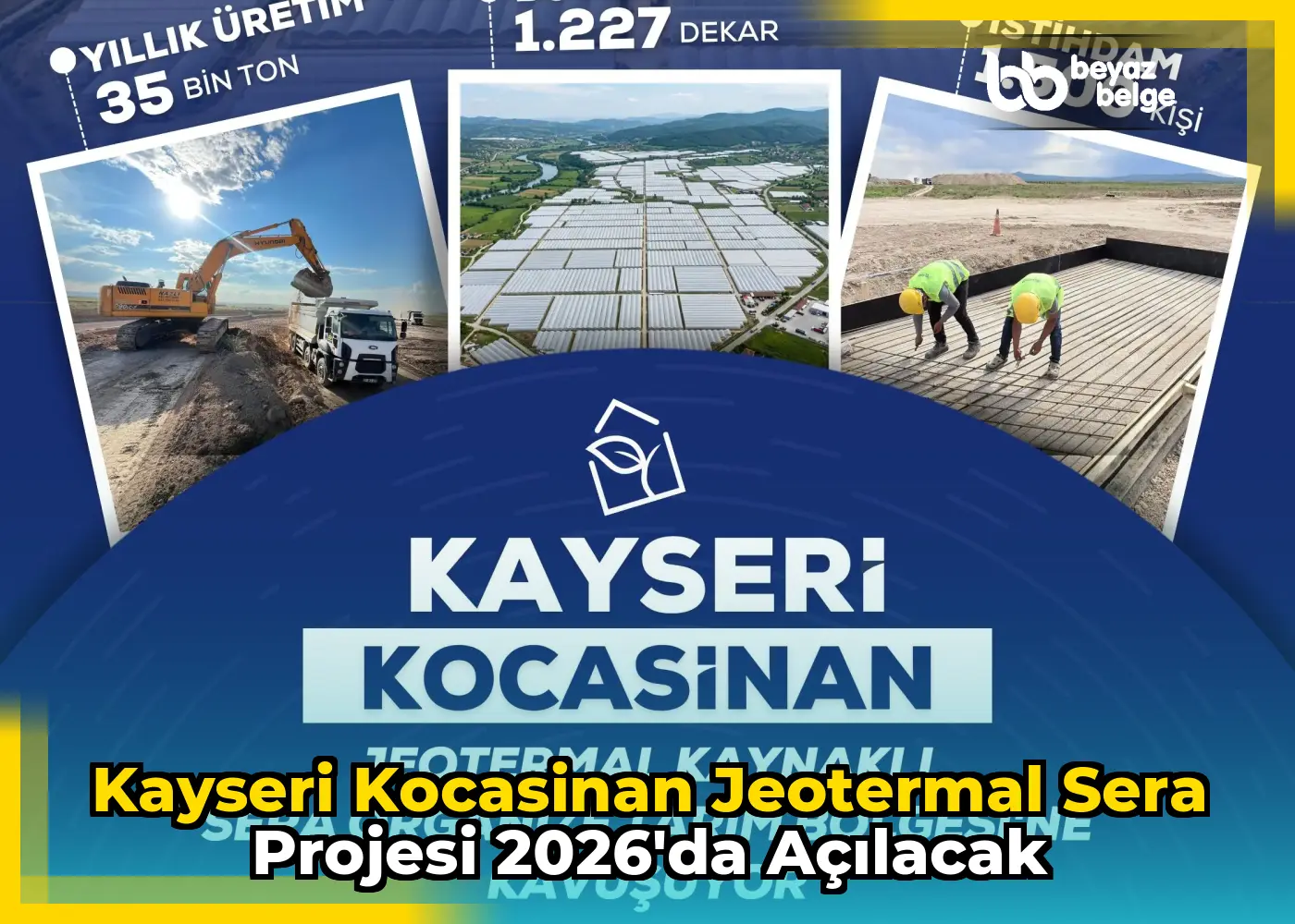 Kayseri Kocasinan Jeotermal Sera Projesi 2026'da Açılacak