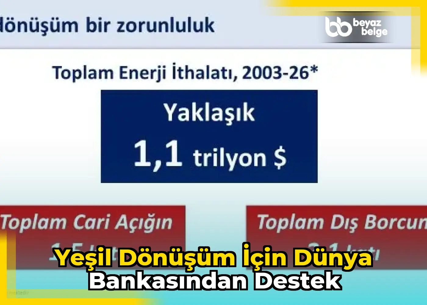 Yeşil dönüşüm için dünya bankasından destek