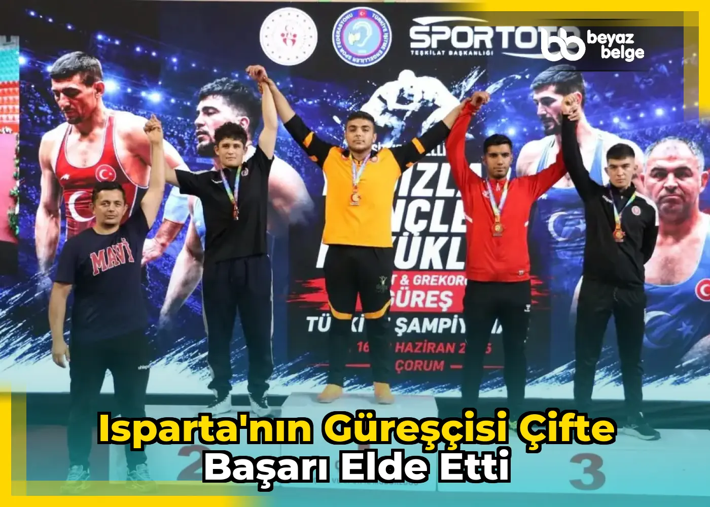 Isparta'nın Güreşçisi Çifte Başarı Elde Etti