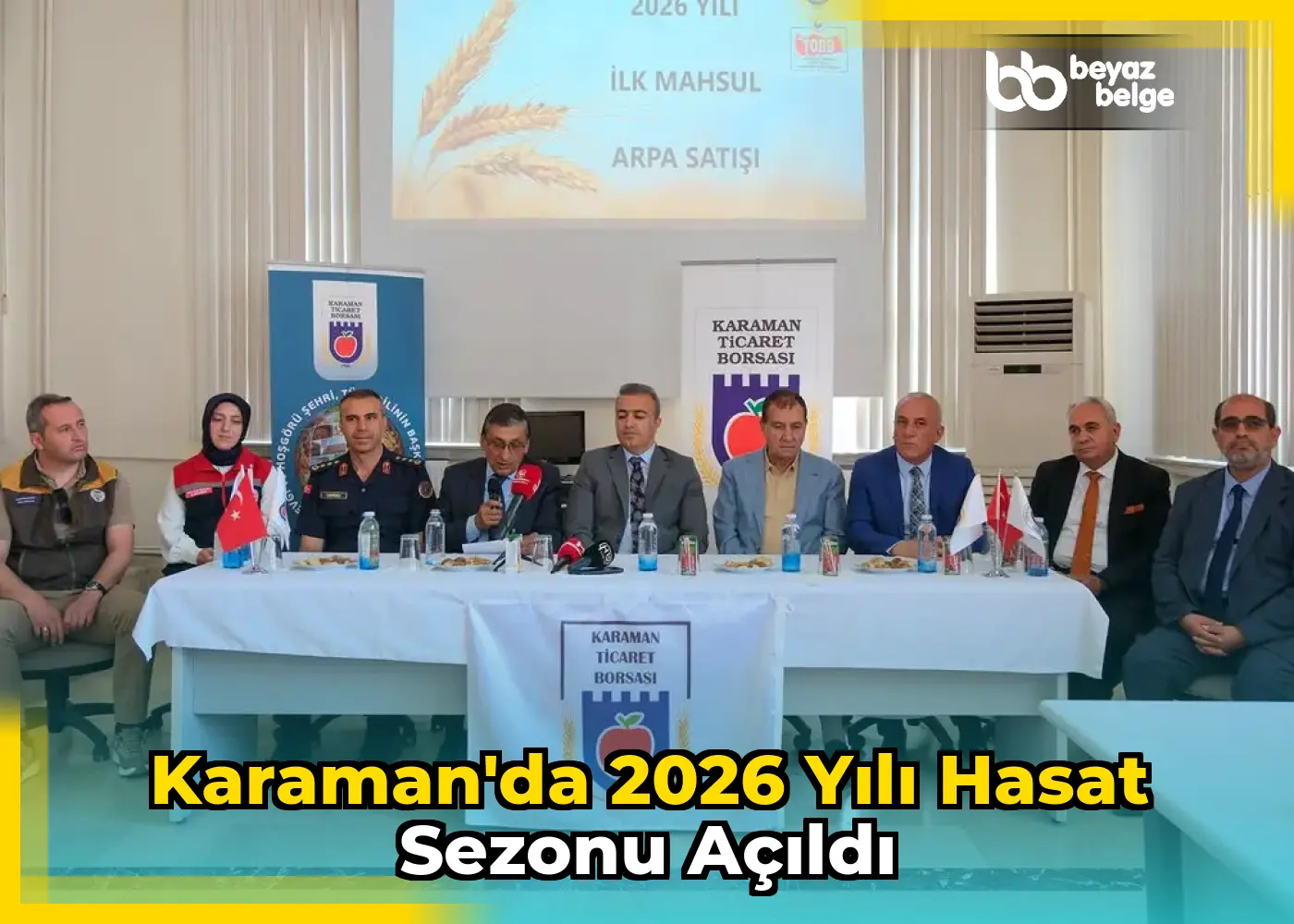 Karaman'da 2026 yılı hasat sezonu açıldı