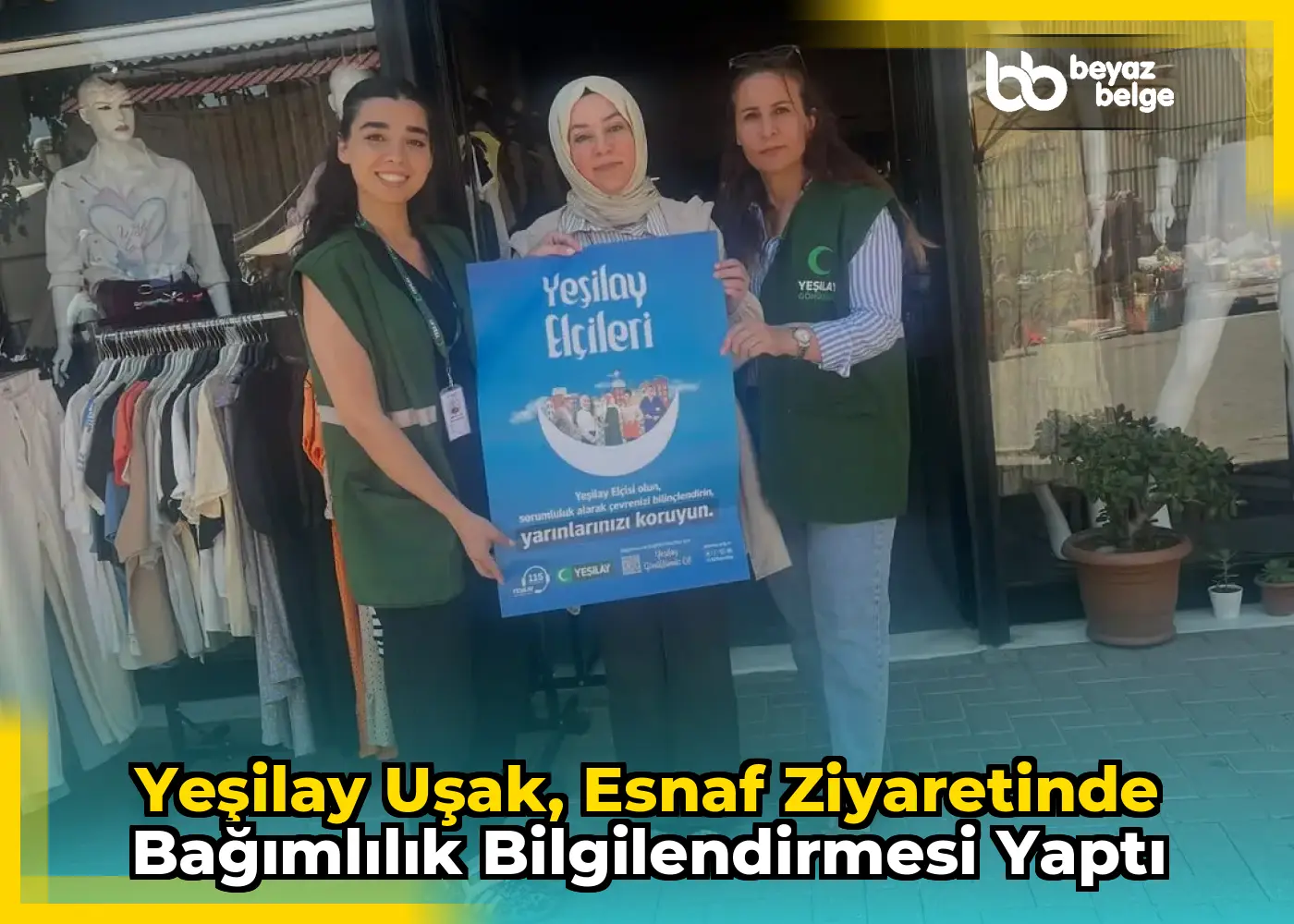 Yeşilay Uşak, esnaf ziyaretinde bağımlılık bilgilendirmesi yaptı