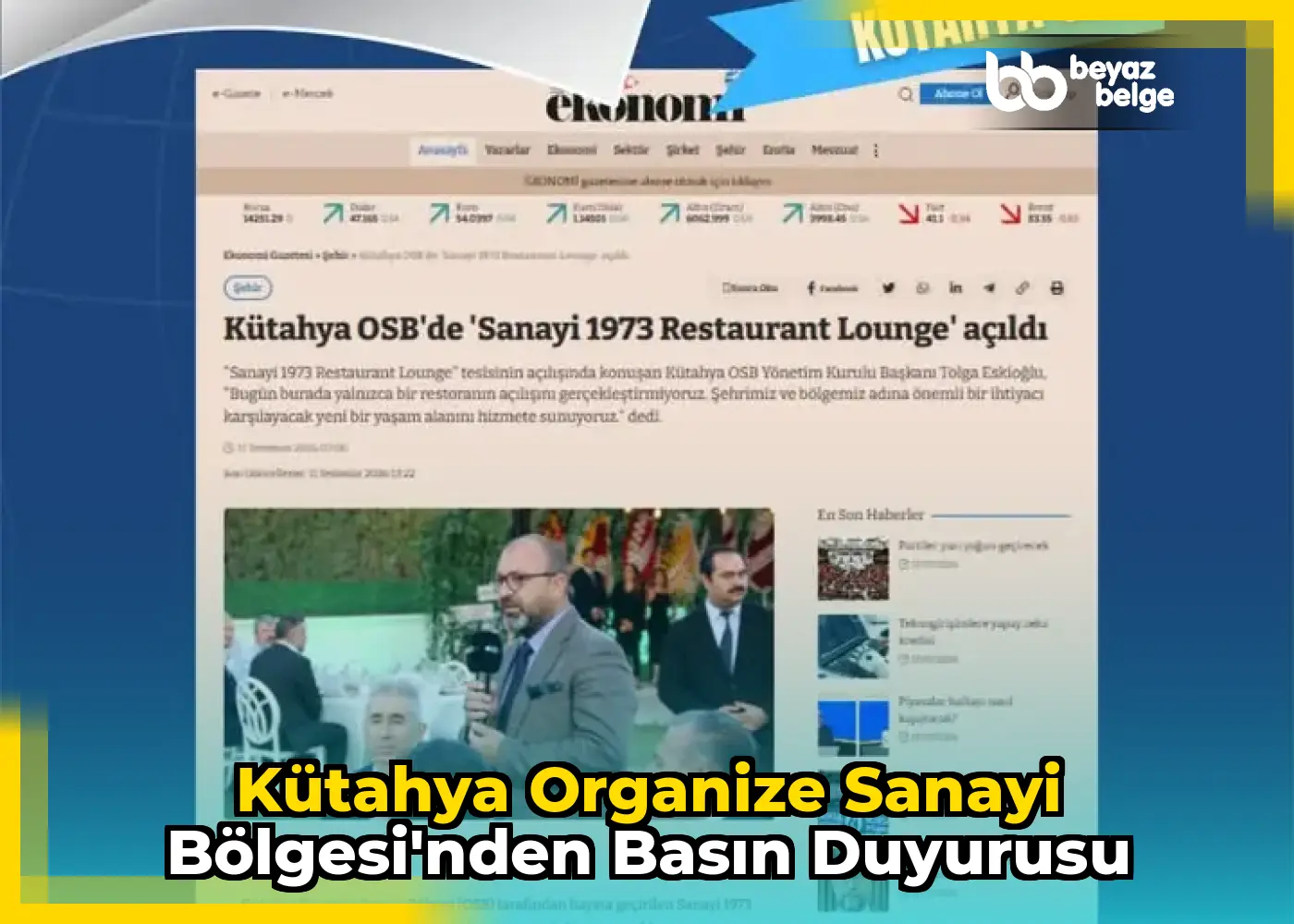 Kütahya Organize Sanayi Bölgesi'nden basın duyurusu