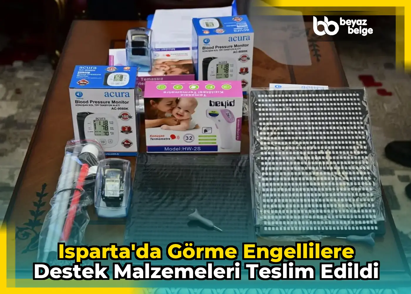 Isparta'da Görme Engellilere Destek Malzemeleri Teslim Edildi