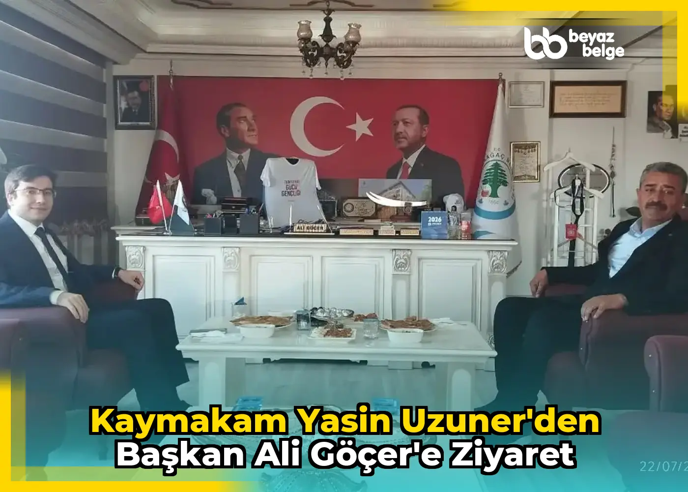 Kaymakam Yasin Uzuner'den Başkan Ali Göçer'e Ziyaret