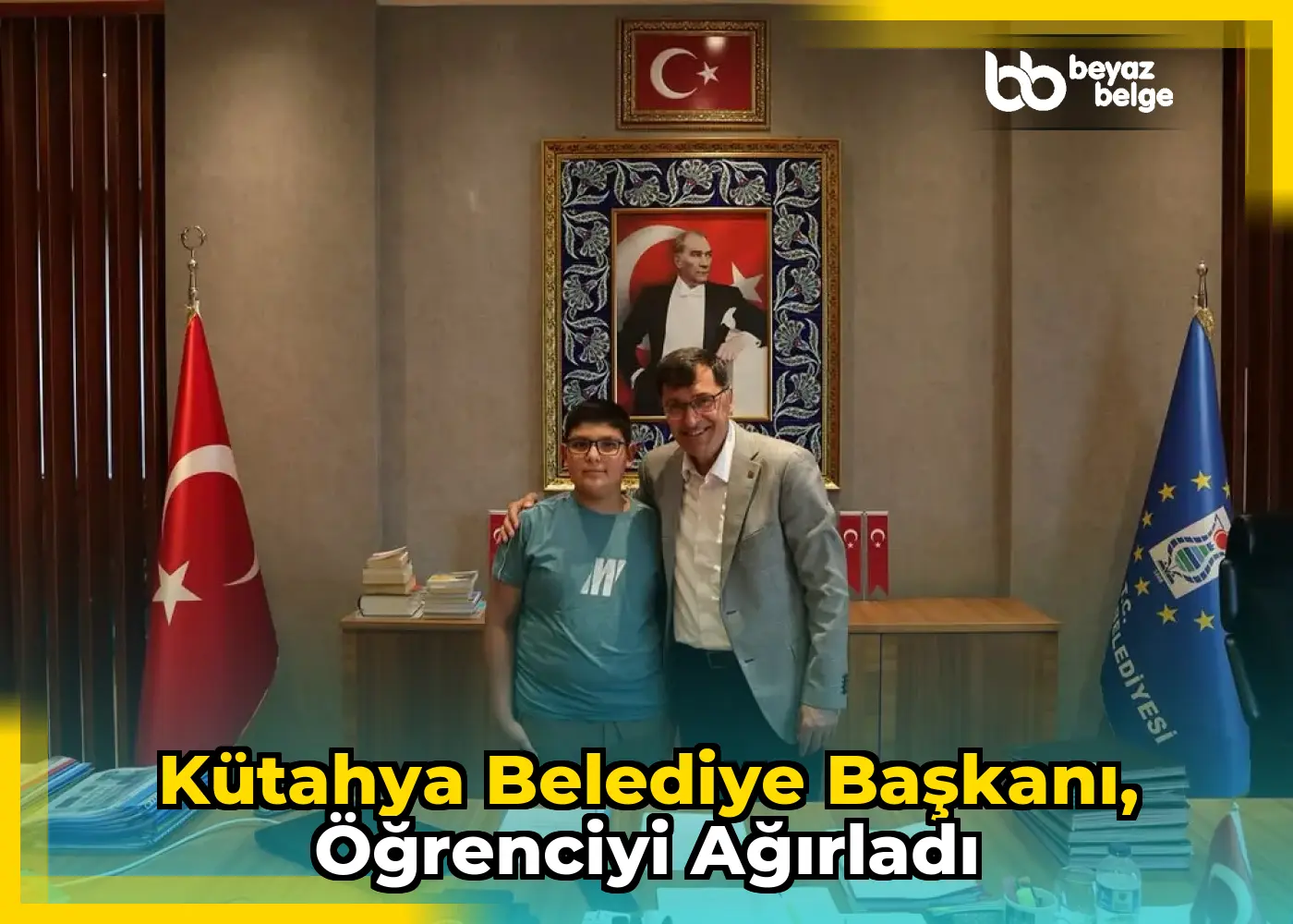 Kütahya Belediye Başkanı, öğrenciyi ağırladı