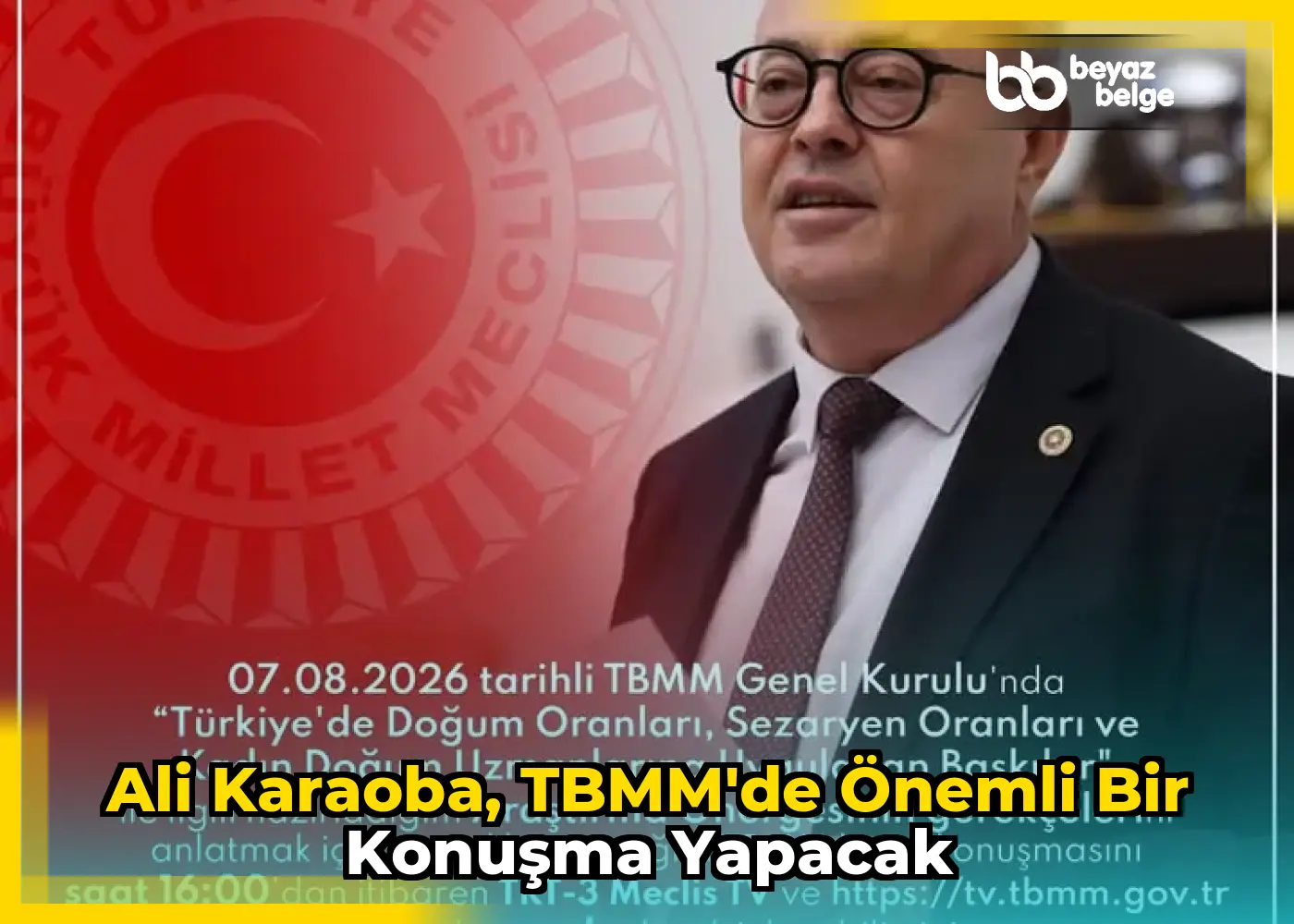 Ali Karaoba, TBMM'de önemli bir konuşma yapacak