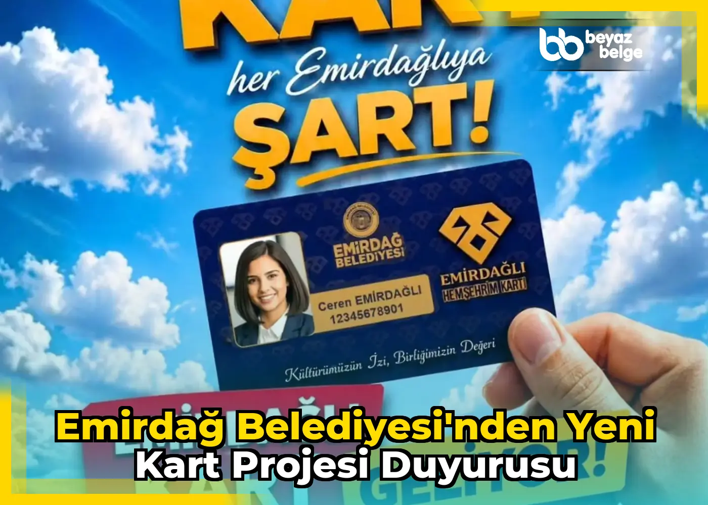 Emirdağ Belediyesi'nden yeni kart projesi duyurusu