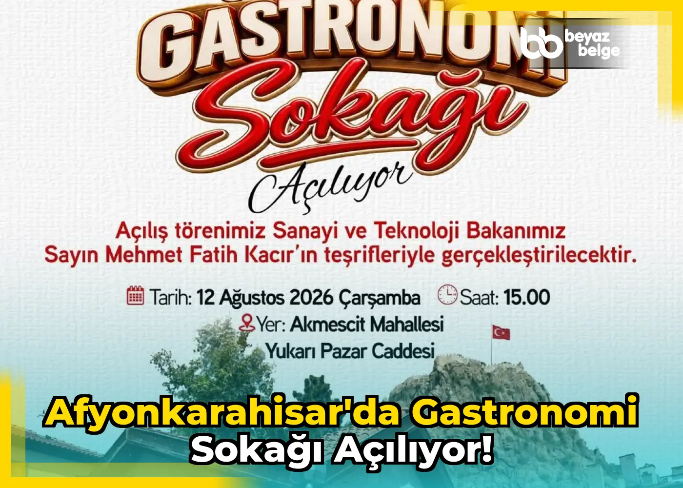 Afyonkarahisar'da Gastronomi Sokağı Açılıyor!