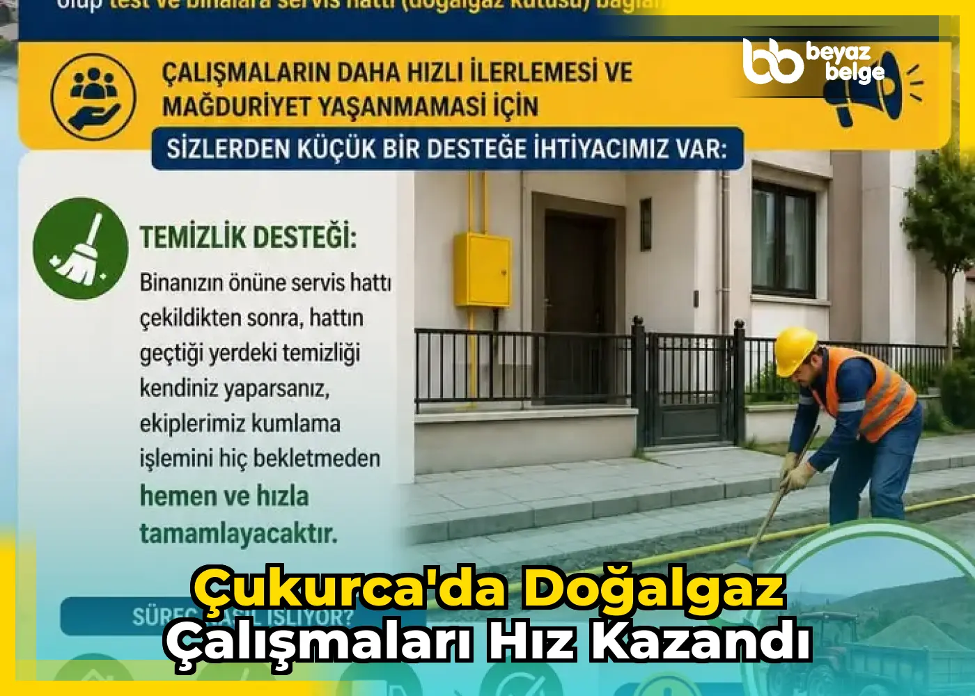 Çukurca'da doğalgaz çalışmaları hız kazandı