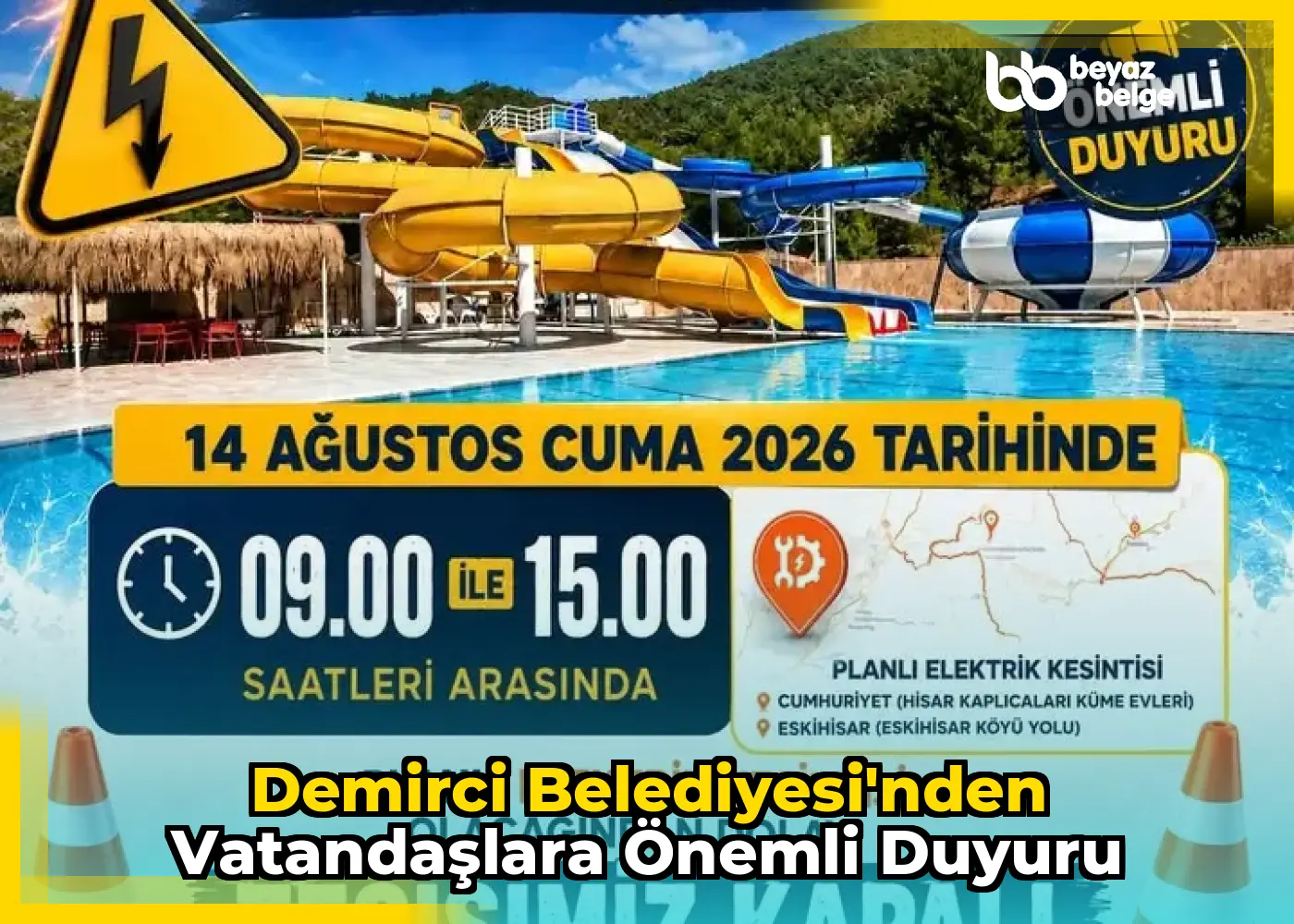 Demirci Belediyesi'nden vatandaşlara önemli duyuru
