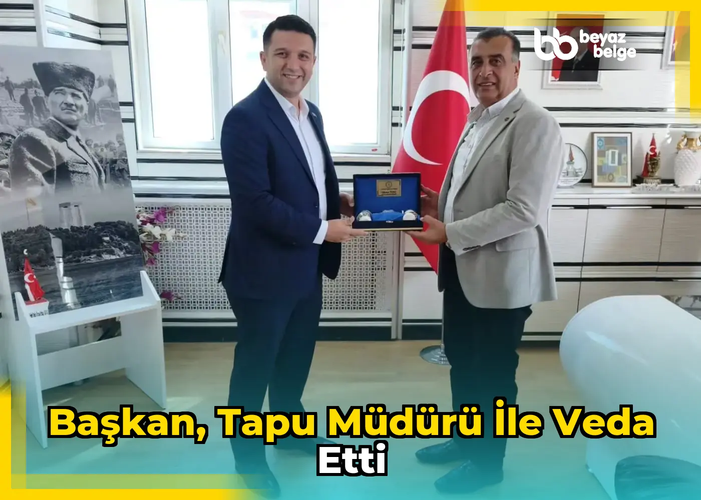 Başkan, Tapu Müdürü ile Veda Etti