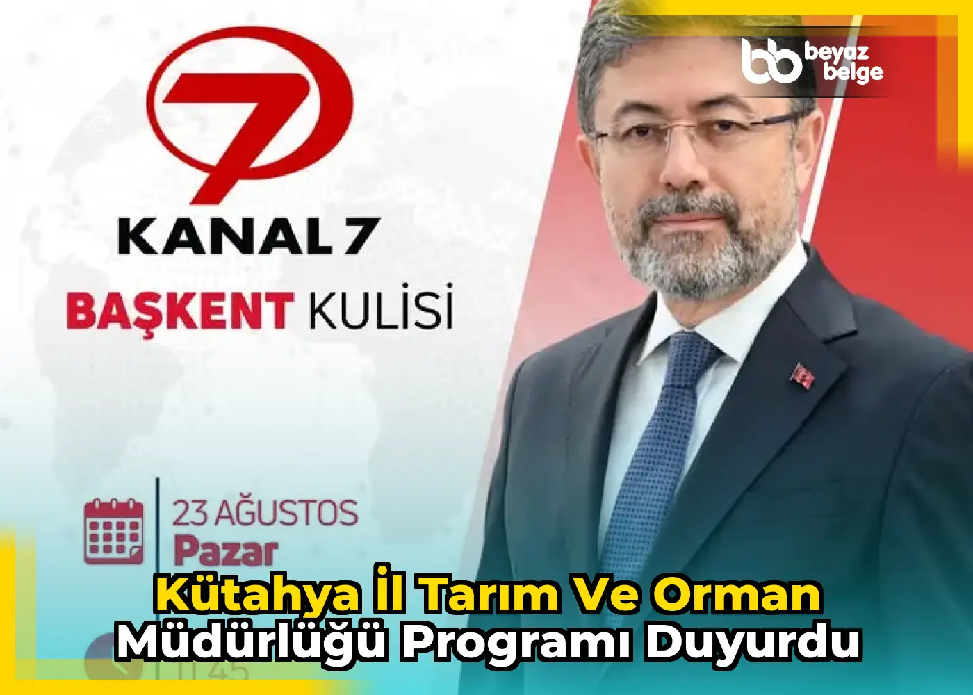 Kütahya İl Tarım ve Orman Müdürlüğü programı duyurdu