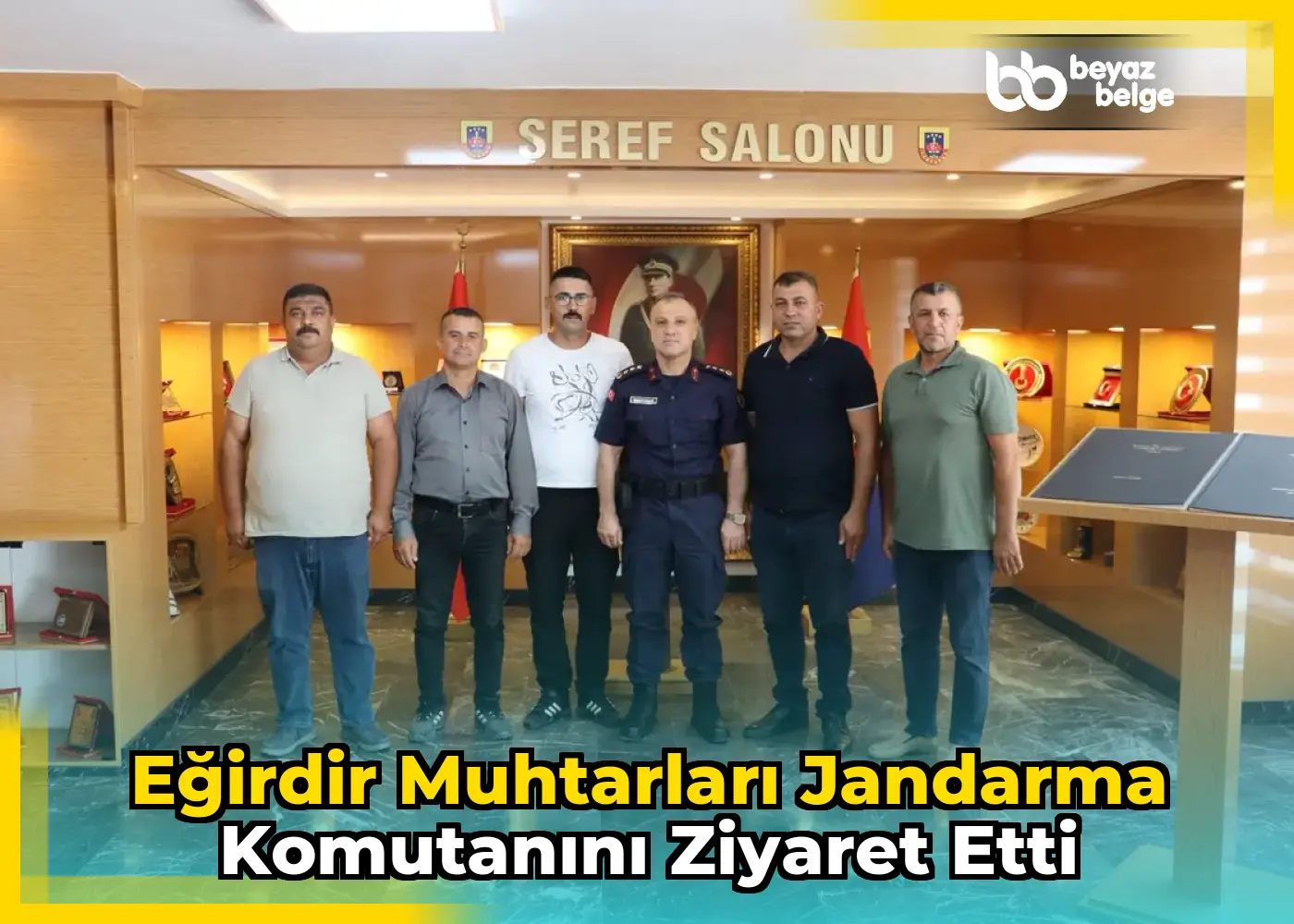 Eğirdir Muhtarları Jandarma Komutanını Ziyaret Etti