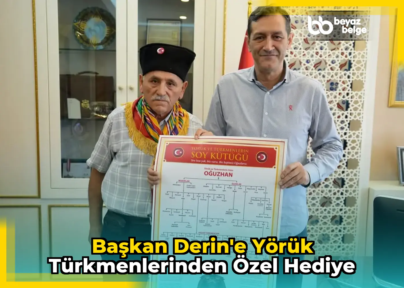Başkan Derin'e Yörük Türkmenlerinden özel hediye