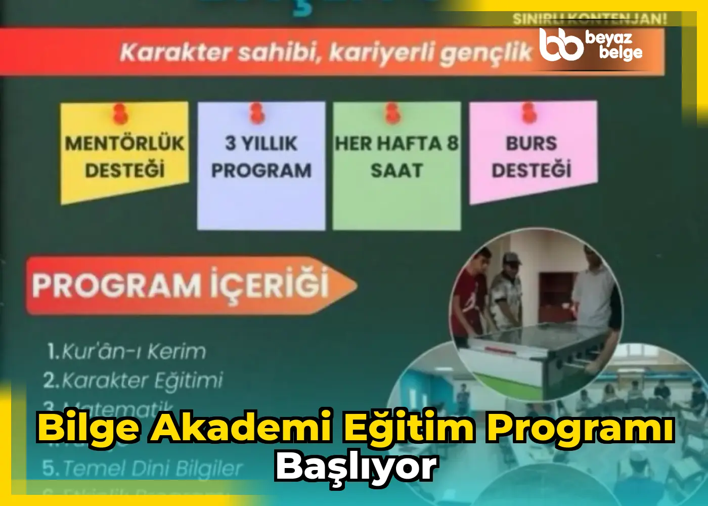 Bilge Akademi Eğitim Programı Başlıyor