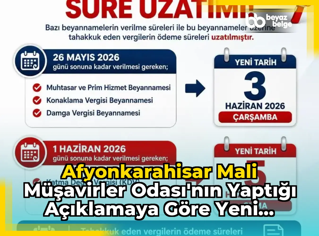 Afyonkarahisar Mali Müşavirler Odası'nın Yaptığı Açıklamaya Göre Yeni Düzenleme