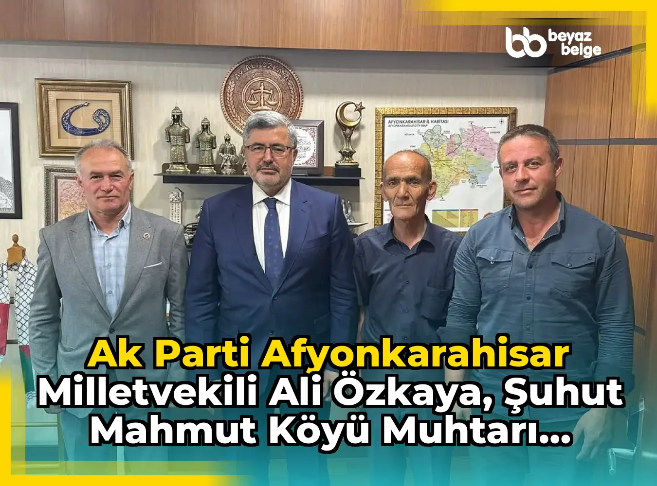 Ak Parti Afyonkarahisar Milletvekili Ali Özkaya, Şuhut Mahmut Köyü Muhtarı Mehmet Kuzu ve Hemşerilerini Gazi Meclisinde Ağırladı