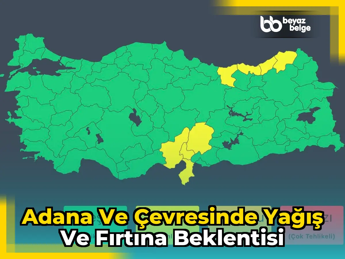 Adana ve çevresinde yağış ve fırtına beklentisi
