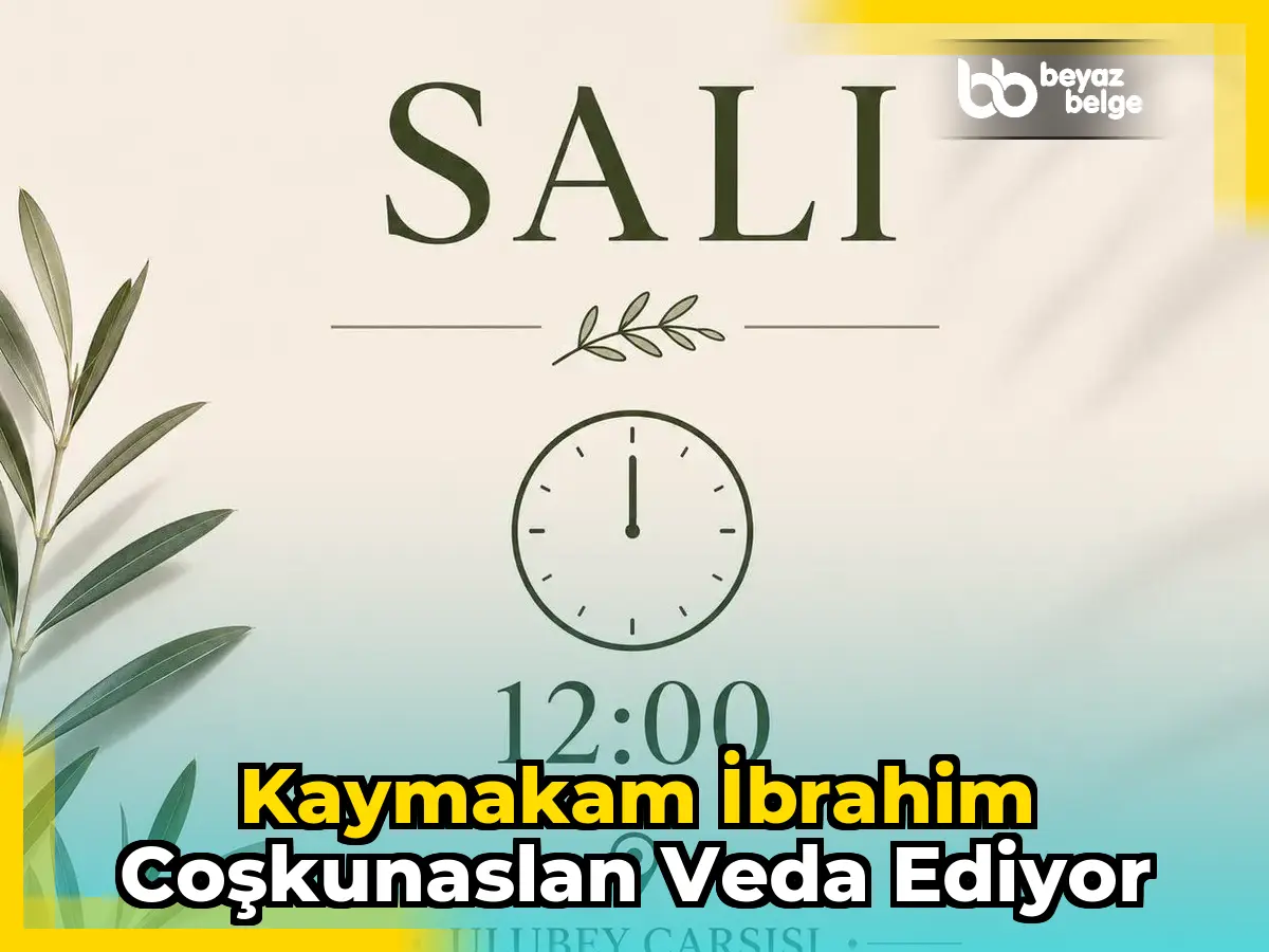 Kaymakam İbrahim Coşkunaslan veda ediyor